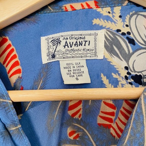 Avanti 100% Silk Hawaiian Shirt - Picture 1 of 3